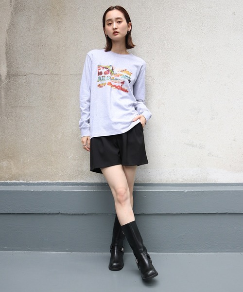 UNIT CHEST（ユニットチェスト）の「【UNIT CHEST】unique unisex long sleeve T-shirt/ユニークユニセックス  コラボロンT  Colorful Weaving by ayumin/FiberArt（Tシャツ/カットソー・レディース・ホワイト系その他/ホワイト/杢グレー・L/M/S）」の11枚目の写真