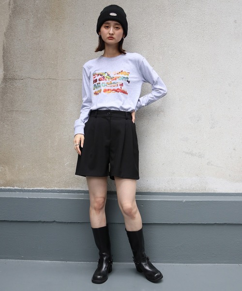 UNIT CHEST（ユニットチェスト）の「【UNIT CHEST】unique unisex long sleeve T-shirt/ユニークユニセックス  コラボロンT  Colorful Weaving by ayumin/FiberArt（Tシャツ/カットソー・レディース・ホワイト系その他/ホワイト/杢グレー・L/M/S）」の19枚目の写真