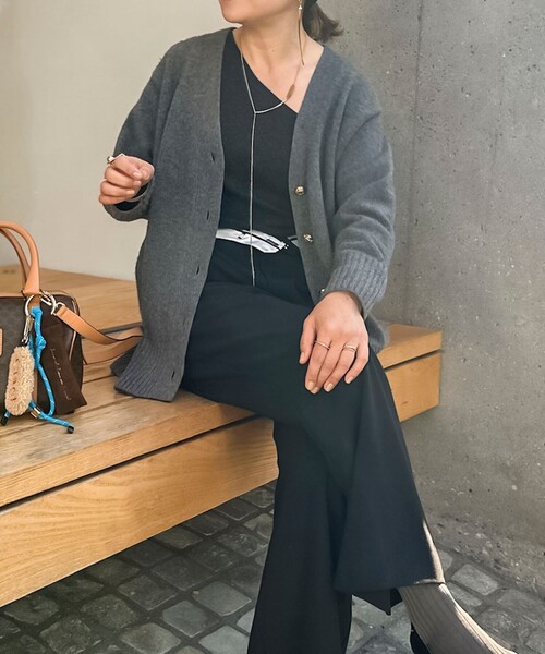 NOLLEY'S（ノーリーズ）の「◇【WEB限定】カシミヤブレンド長めVネック