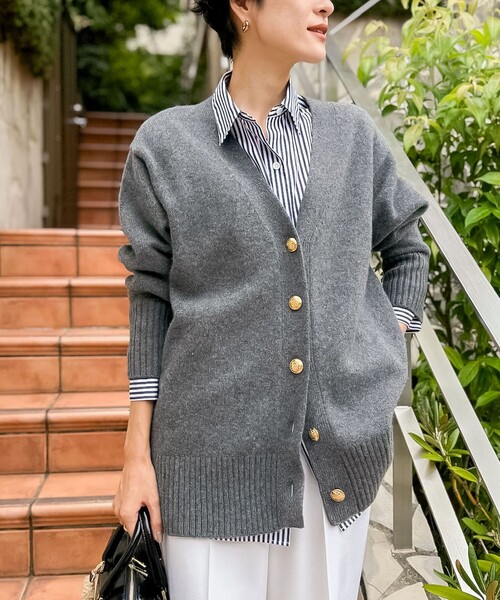 NOLLEY'S（ノーリーズ）の「◇【WEB限定】カシミヤブレンド長めVネック