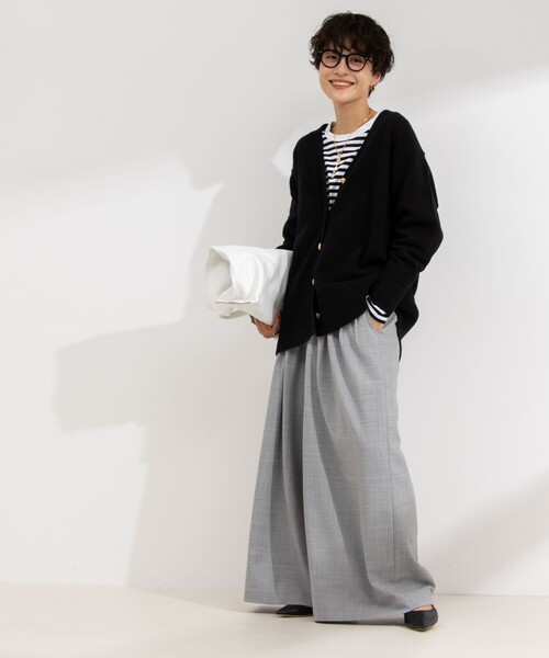 セール】◇【WEB限定】カシミヤブレンド長めVネックカーディガン