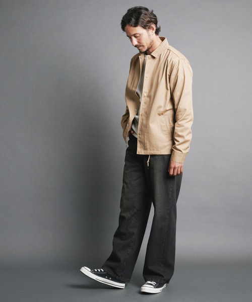 COMMON WARE(コモンウェアー)の「COMMONWARE:10.5oz デニムオーバーダイ バギーパンツ(デニムパンツ・メンズ・ブラック/ブルー・M/L/XL)」の21枚目の写真