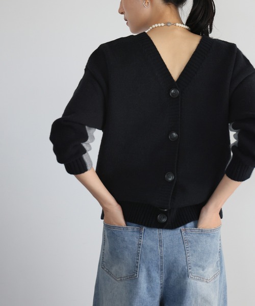 ⚫︎LGB 2way バッククロスカーディガン TEKNICO GIZA 前後 2way カーディガン