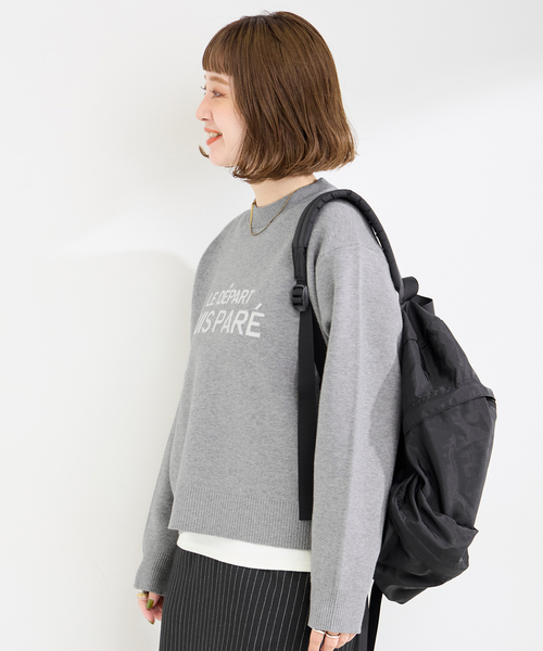 B.C STOCK(ベーセーストック)の「フレンチロゴプルオーバー(ニット/セーター・レディース・ブラック/チャコールグレー/レッド・FREE)」の10枚目の写真