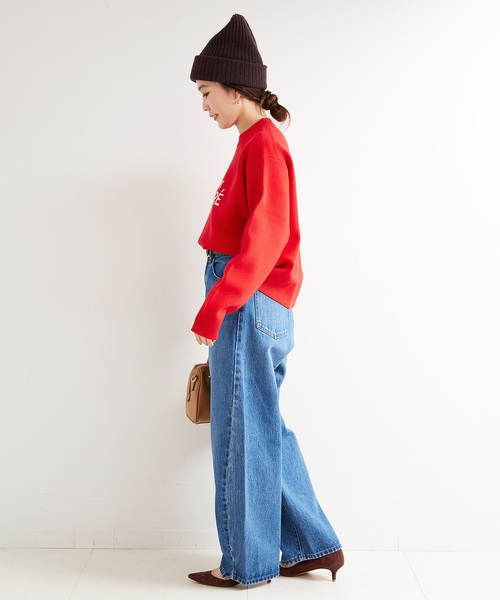 B.C STOCK(ベーセーストック)の「フレンチロゴプルオーバー(ニット/セーター・レディース・ブラック/チャコールグレー/レッド・FREE)」の14枚目の写真