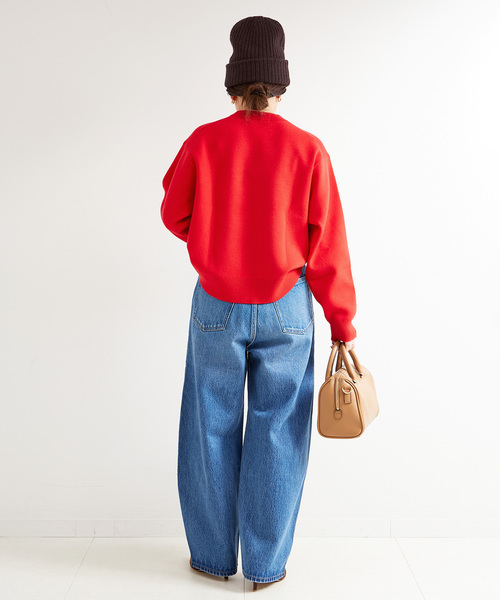 B.C STOCK(ベーセーストック)の「フレンチロゴプルオーバー(ニット/セーター・レディース・ブラック/チャコールグレー/レッド・FREE)」の15枚目の写真