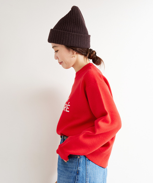 B.C STOCK(ベーセーストック)の「フレンチロゴプルオーバー(ニット/セーター・レディース・ブラック/チャコールグレー/レッド・FREE)」の17枚目の写真