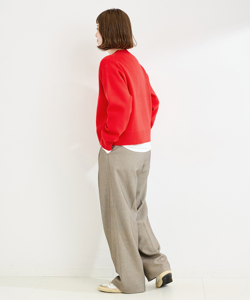 B.C STOCK(ベーセーストック)の「フレンチロゴプルオーバー(ニット/セーター・レディース・ブラック/チャコールグレー/レッド・FREE)」の22枚目の写真