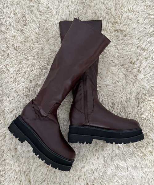 archives(アルシーヴ)の「美脚ロングブーツ(ブーツ・レディース・ブラック/ブラウン・MEDIUM/LARGE)」の8枚目の写真