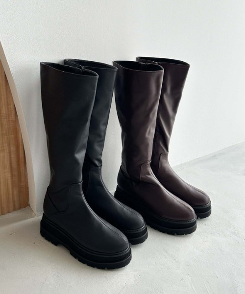 archives(アルシーヴ)の「美脚ロングブーツ(ブーツ・レディース・ブラック/ブラウン・MEDIUM/LARGE)」の12枚目の写真