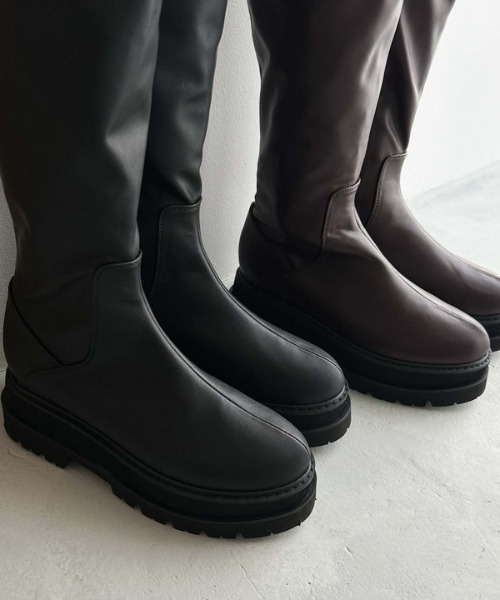 archives(アルシーヴ)の「美脚ロングブーツ(ブーツ・レディース・ブラック/ブラウン・MEDIUM/LARGE)」の3枚目の写真