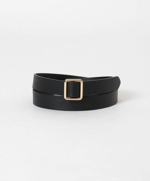 SMELLY(スメリー)の「メタルスクエアベルト(ベルト・レディース・ブラック/ベージュ・-)」の7枚目の写真