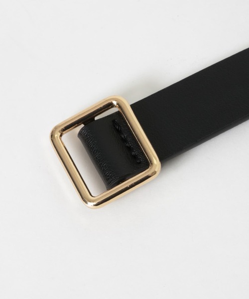 SMELLY(スメリー)の「メタルスクエアベルト(ベルト・レディース・ブラック/ベージュ・-)」の9枚目の写真