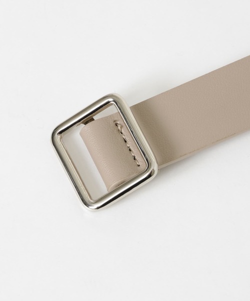SMELLY(スメリー)の「メタルスクエアベルト(ベルト・レディース・ブラック/ベージュ・-)」の10枚目の写真