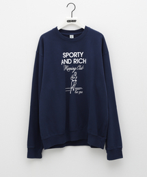 【SPORTY&RICH / スポーティアンドリッチ】RUNNING MAN CREWNECK