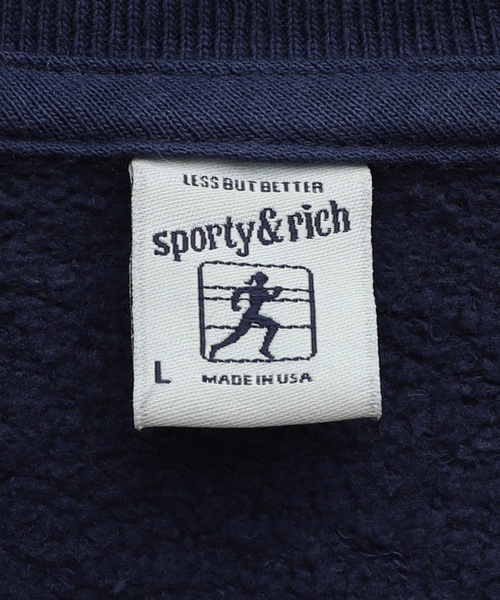 SPORTY&RICH(スポーティアンドリッチ)の「【SPORTY&RICH / スポーティアンドリッチ】RUNNING MAN CREWNECK(スウェット・メンズ・ネイビー・SMALL/MEDIUM/LARGE)」の10枚目の写真