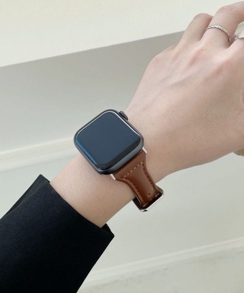 Fun & Daily(ファンアンドデイリー)の「F&D : フェイクレザー Apple Watch Band(デジタル腕時計・メンズ・ブラウン/ブラック/ホワイト/ベージュ/レッド・44mm/40mm)」の1枚目の写真