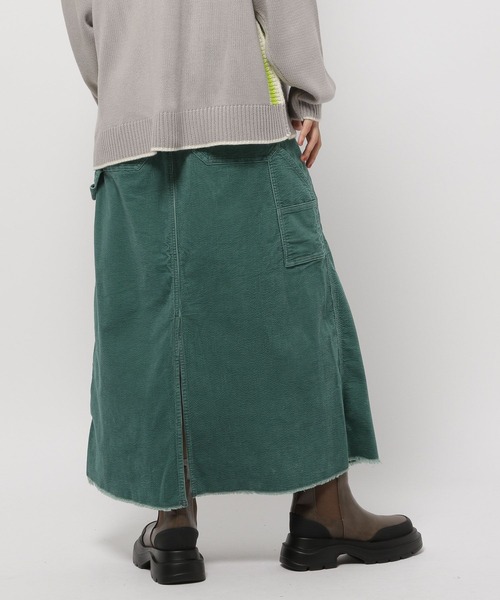 niko and...（ニコアンド）の「ホニョコールペインタースカート（スカート・レディース・アイボリー/チャコール/グリーン・LARGE/MEDIUM）」の3枚目の写真