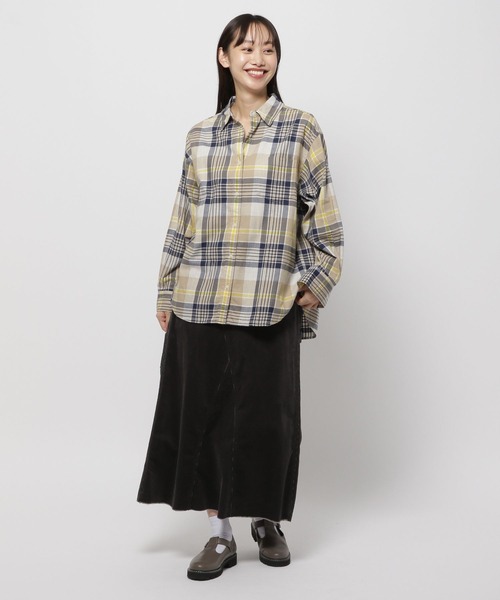 niko and...（ニコアンド）の「ホニョコールペインタースカート（スカート・レディース・アイボリー/チャコール/グリーン・LARGE/MEDIUM）」の10枚目の写真