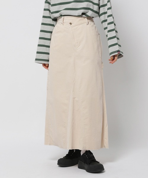 niko and...（ニコアンド）の「ホニョコールペインタースカート（スカート・レディース・アイボリー/チャコール/グリーン・LARGE/MEDIUM）」の14枚目の写真