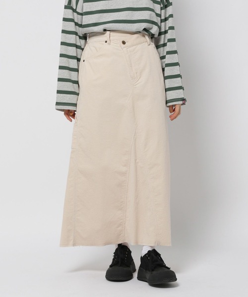 niko and...（ニコアンド）の「ホニョコールペインタースカート（スカート・レディース・アイボリー/チャコール/グリーン・LARGE/MEDIUM）」の16枚目の写真