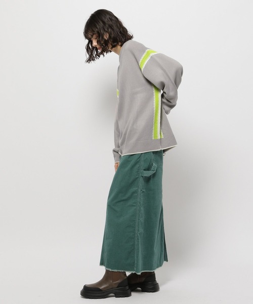 niko and...（ニコアンド）の「ホニョコールペインタースカート（スカート・レディース・アイボリー/チャコール/グリーン・LARGE/MEDIUM）」の18枚目の写真