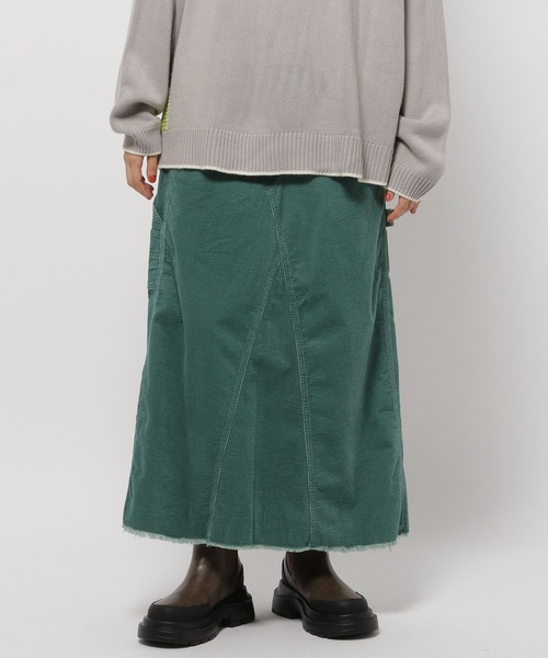 niko and...（ニコアンド）の「ホニョコールペインタースカート（スカート・レディース・アイボリー/チャコール/グリーン・LARGE/MEDIUM）」の19枚目の写真