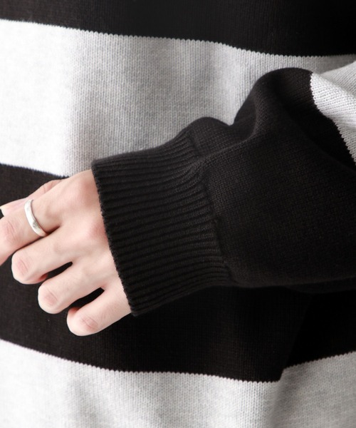 セール】【SIGNAL SPORTS】ボーダー/ワンポイント刺繍クルーネック