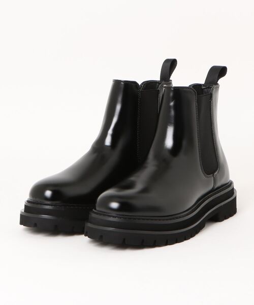 cecilio(セシリオ)の「【cecilio】 厚底サイドゴアブーツ(ブーツ・メンズ・ブラック/ベージュ・25.0cm/25.5cm/26.0cm/26.5cm/27.0cm/28.0cm)」の2枚目の写真