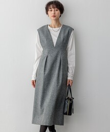 23区（ニジュウサンク）の「シルクネップヘリンボーン オールインワン ワンピース（ワンピース・レディース）」
