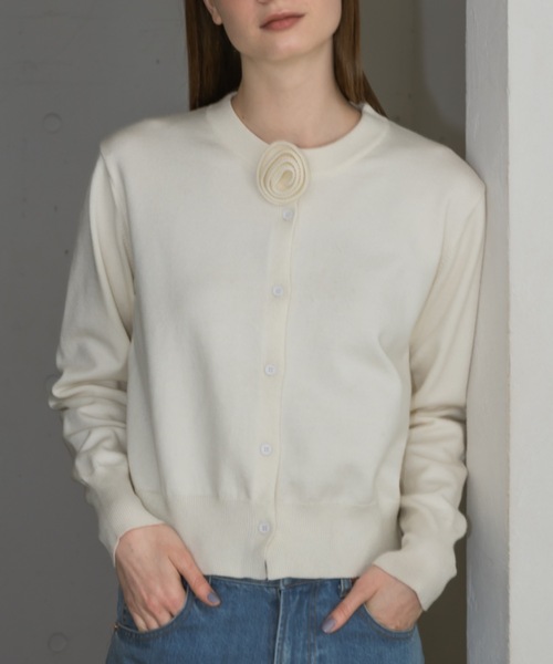rose basic cardigan/バラカーディガン（カーディガン/ボレロ）｜idem（イデム）