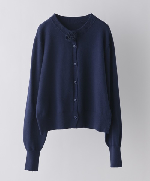 idem（イデム）の「rose basic cardigan/バラカーディガン（カーディガン/ボレロ・レディース・アイボリー/レッド/ネイビー・FREE）」の7枚目の写真