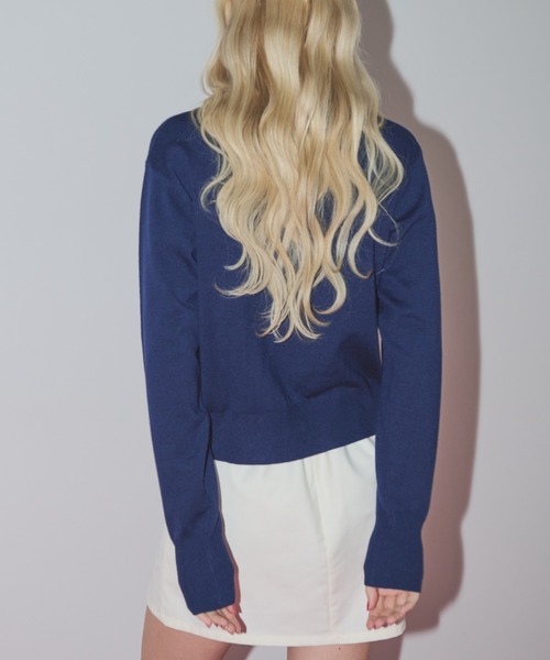 idem（イデム）の「rose basic cardigan/バラカーディガン（カーディガン/ボレロ・レディース・アイボリー/レッド/ネイビー・FREE）」の9枚目の写真