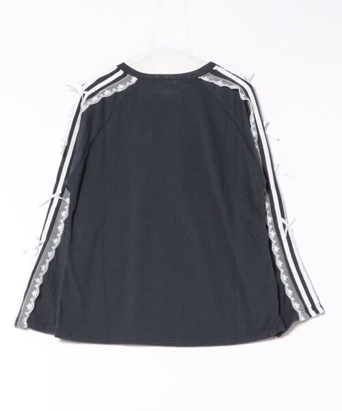Mayree(メイリー)の「【Mayree】リボン レース サイドライン カットソー(Tシャツ/カットソー・レディース・ネイビー/ホワイト/ブラック・MEDIUM/LARGE/X-LARGE/SMALL)」の5枚目の写真