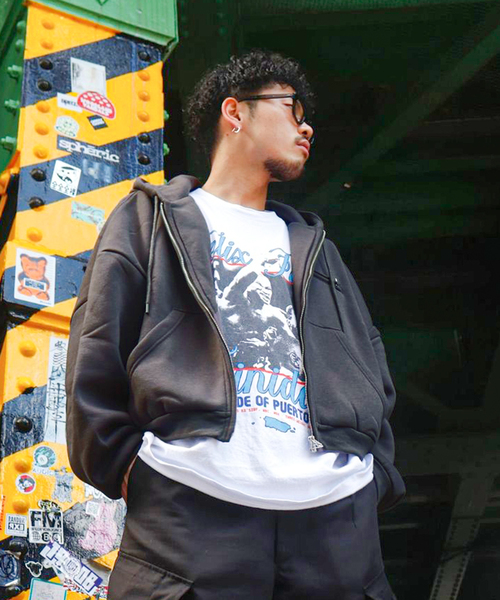 WISM(ウィズム)の「【INTODUSK / イントゥダスク】FULLZIP HOODIE(パーカー・メンズ・ブラック系その他・MEDIUM/LARGE)」の1枚目の写真