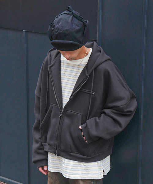 WISM(ウィズム)の「【INTODUSK / イントゥダスク】FULLZIP HOODIE(パーカー・メンズ・ブラック系その他・MEDIUM/LARGE)」の3枚目の写真