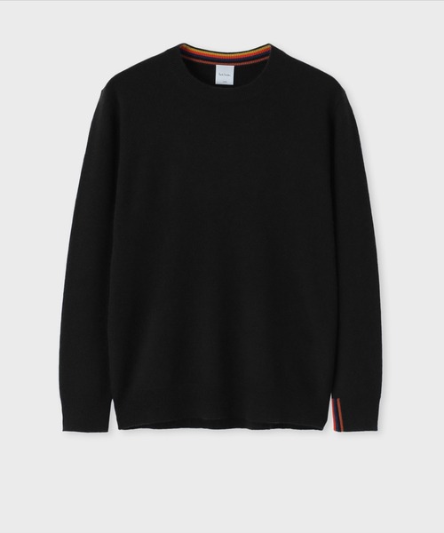Paul Smith(ポールスミス)の「アーティストストライプポイント カシミヤ ニット / 243400 278Y(ニット/セーター・メンズ・ブラック/インディゴブルー・LARGE/MEDIUM/X-LARGE)」の2枚目の写真