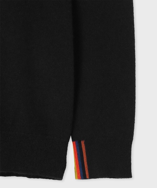 Paul Smith(ポールスミス)の「アーティストストライプポイント カシミヤ ニット / 243400 278Y(ニット/セーター・メンズ・ブラック/インディゴブルー・LARGE/MEDIUM/X-LARGE)」の6枚目の写真