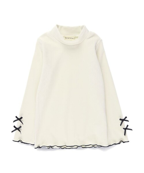 BRANSHES(ブランシェス)の「【モチモチニットソー】袖リボン付き長袖Tシャツ(Tシャツ/カットソー・キッズ・ピンク/アイボリー/チャコールグレー・80/100/90/140/150/120/130/110)」の20枚目の写真