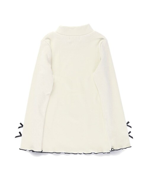 BRANSHES(ブランシェス)の「【モチモチニットソー】袖リボン付き長袖Tシャツ(Tシャツ/カットソー・キッズ・ピンク/アイボリー/チャコールグレー・80/100/90/140/150/120/130/110)」の21枚目の写真