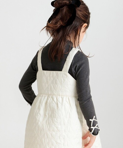 BRANSHES(ブランシェス)の「【モチモチニットソー】袖リボン付き長袖Tシャツ(Tシャツ/カットソー・キッズ・ピンク/アイボリー/チャコールグレー・80/100/90/140/150/120/130/110)」の13枚目の写真