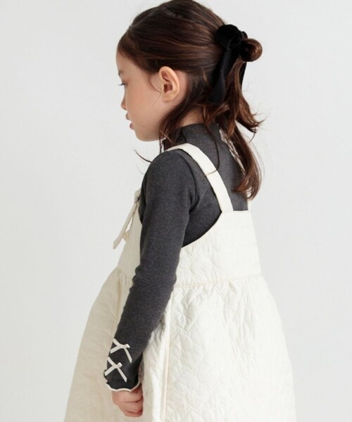 BRANSHES(ブランシェス)の「【モチモチニットソー】袖リボン付き長袖Tシャツ(Tシャツ/カットソー・キッズ・ピンク/アイボリー/チャコールグレー・80/100/90/140/150/120/130/110)」の14枚目の写真