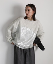 select MOCA | メタリック切替裏起毛トップス(スウェット)