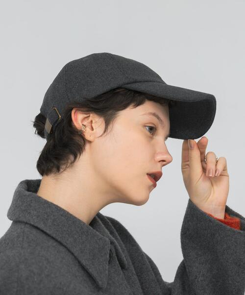 URBAN RESEARCH（アーバンリサーチ）の「メルトンロゴキャップ（キャップ・レディース・チャコールグレー/ブラウン/ネイビー・FREE）」の13枚目の写真