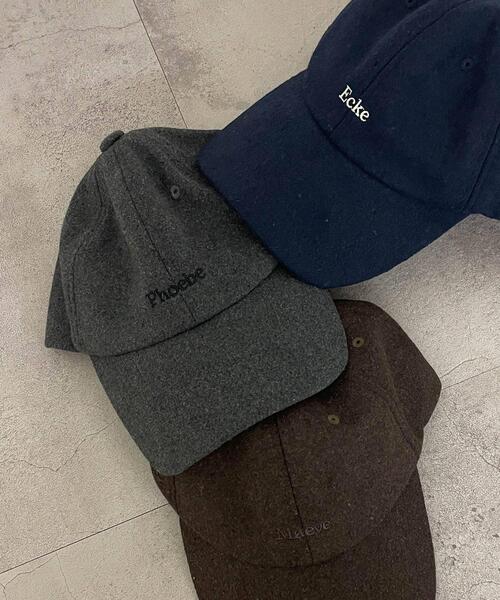 URBAN RESEARCH（アーバンリサーチ）の「メルトンロゴキャップ（キャップ・レディース・チャコールグレー/ブラウン/ネイビー・FREE）」の9枚目の写真