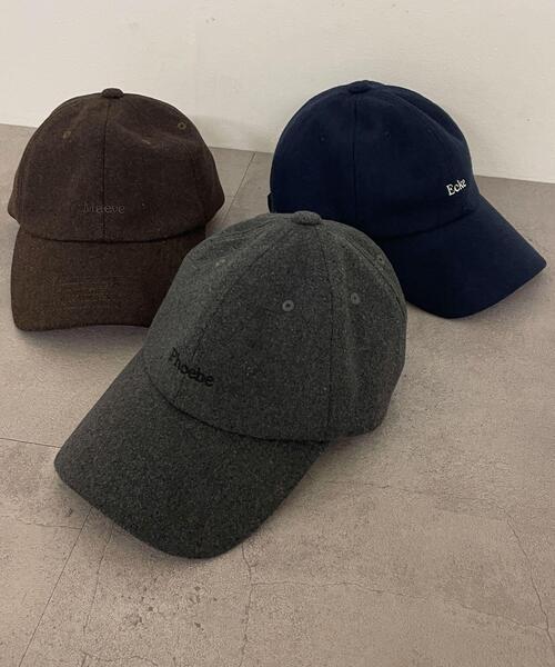 URBAN RESEARCH（アーバンリサーチ）の「メルトンロゴキャップ（キャップ・レディース・チャコールグレー/ブラウン/ネイビー・FREE）」の8枚目の写真