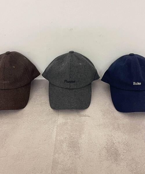 URBAN RESEARCH（アーバンリサーチ）の「メルトンロゴキャップ（キャップ・レディース・チャコールグレー/ブラウン/ネイビー・FREE）」の6枚目の写真