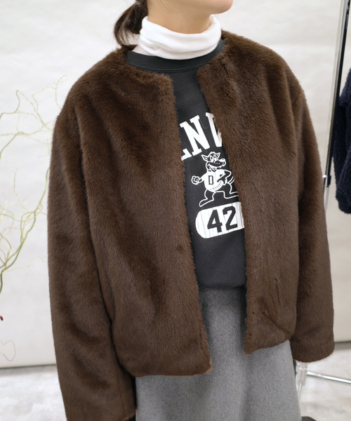 SLOBE IENA（スローブイエナ）の「Mink Fake fur Coat（その他