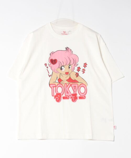 キタニタツヤ　BOUNDARIES Tシャツ（ムラサキ） トムス レディースヘビーウェイトTシャツ パープル WL 00085-CVT