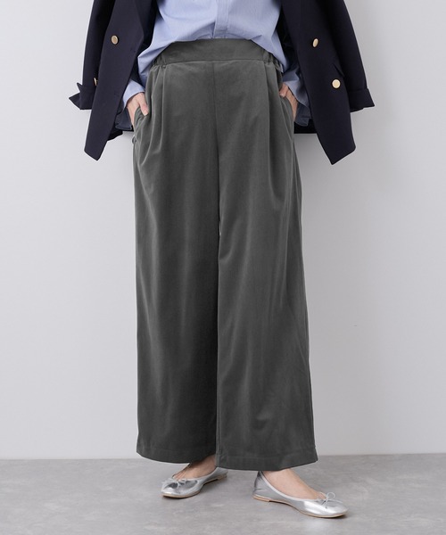 ROPE' PICNIC（ロペピクニック）の「ベロアコーデュロイイージーワイドパンツ（その他パンツ・レディース・ダークブラウン/チャコールグレー/オフホワイト・36/38/40）」の3枚目の写真